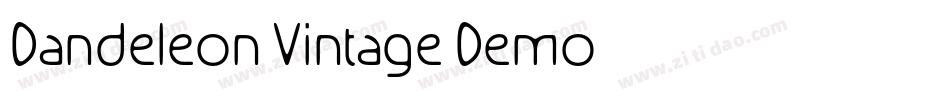 Dandeleon Vintage Demo字体转换